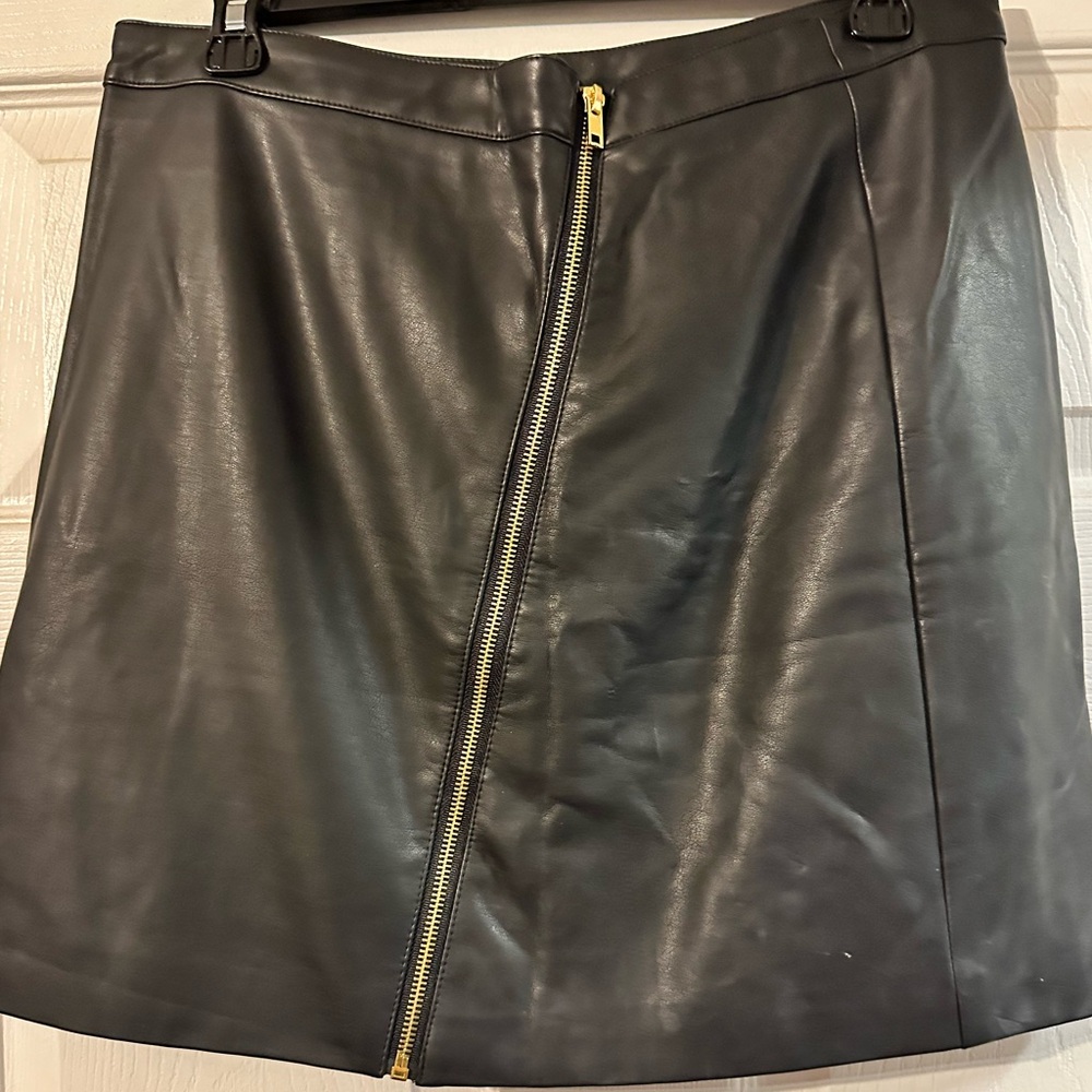 Gianni Bini Faux Leather Mini Skirt